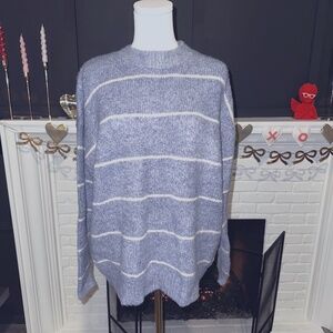 Womens Vernacular Oatmeal Striped Sweater